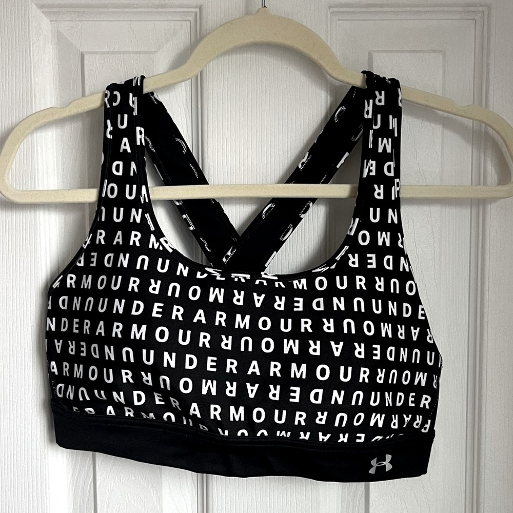 Underarmour Mid Crossback Printed Sports Bra